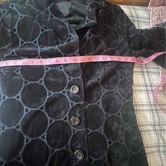 Just in Time Vintage Y2K Black Whimsical Fairy Gothic Grunge Woven Long Coat M - Picture 13 of 16